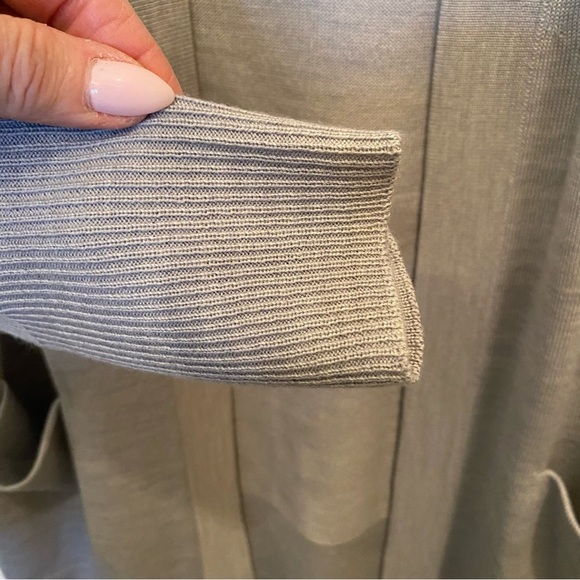 Nordstrom Merino wool blend Grey Cardigan - M - Picture 4 of 6